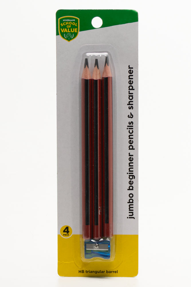 Beginners Triangular Pencils With Sharpener