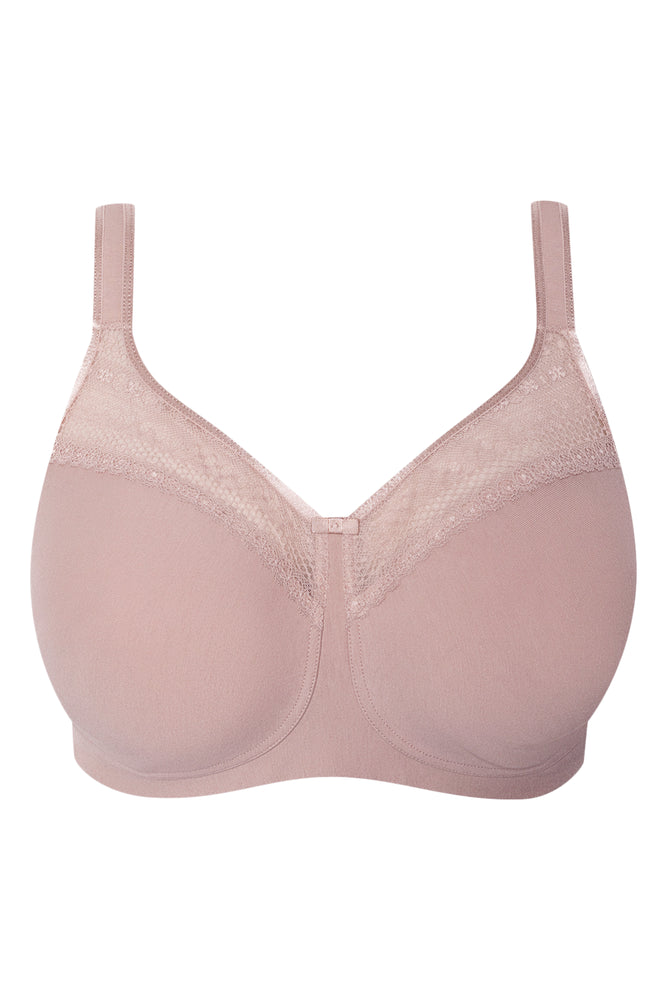 Cotton Wire Free Non Padded Bra Pink