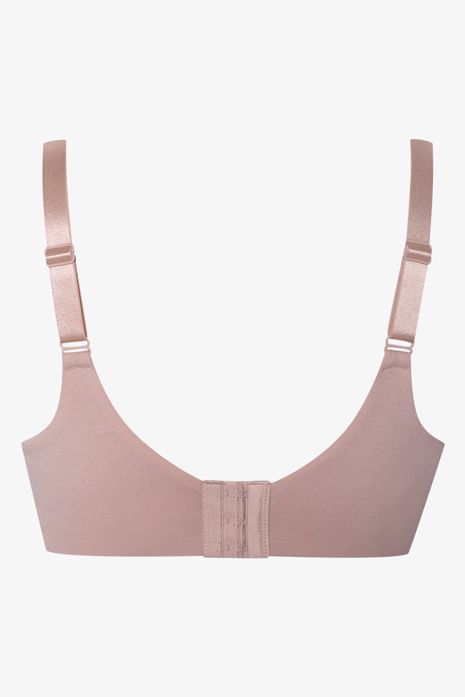 Cotton Wire Free Non Padded Bra Pink