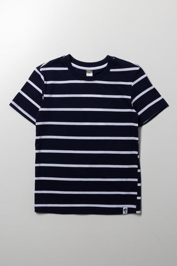 Short Sleeve Stripe T-Shirt Navy