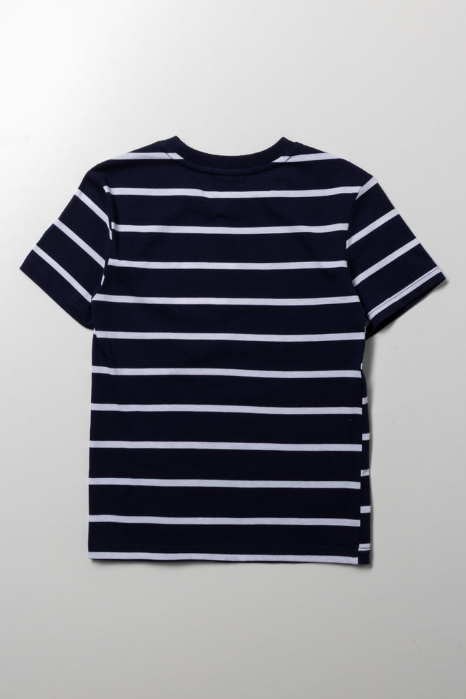 Short Sleeve Stripe T-Shirt Navy (3)