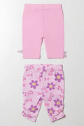 Barbie 2 Pack Leggings Pink (2)