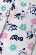 Bluey Rib Flare Leggings White (1)