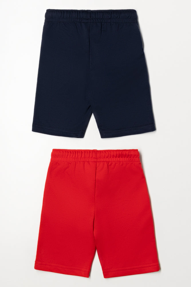 2 Pack Avenger Shorts Navy And Red (3)