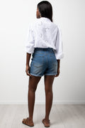 High Rise Bermuda Shorts Blue (3)