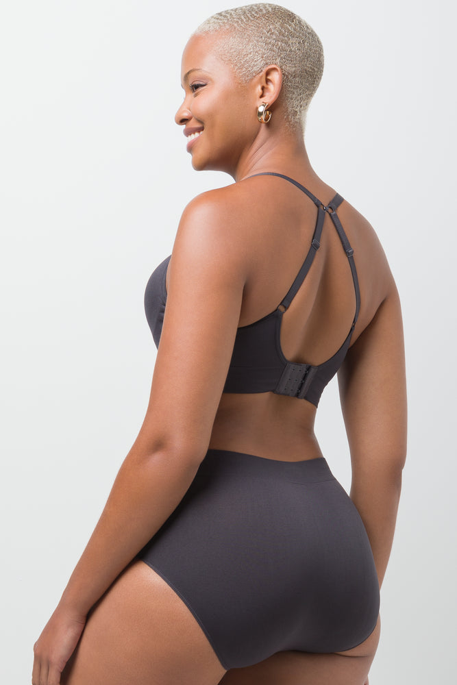3 Pack Seam Free Panties Black Blue And Natural (2)
