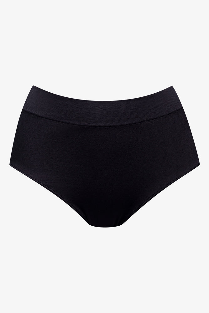 3 Pack Seam Free Panties Black Blue And Natural (4)