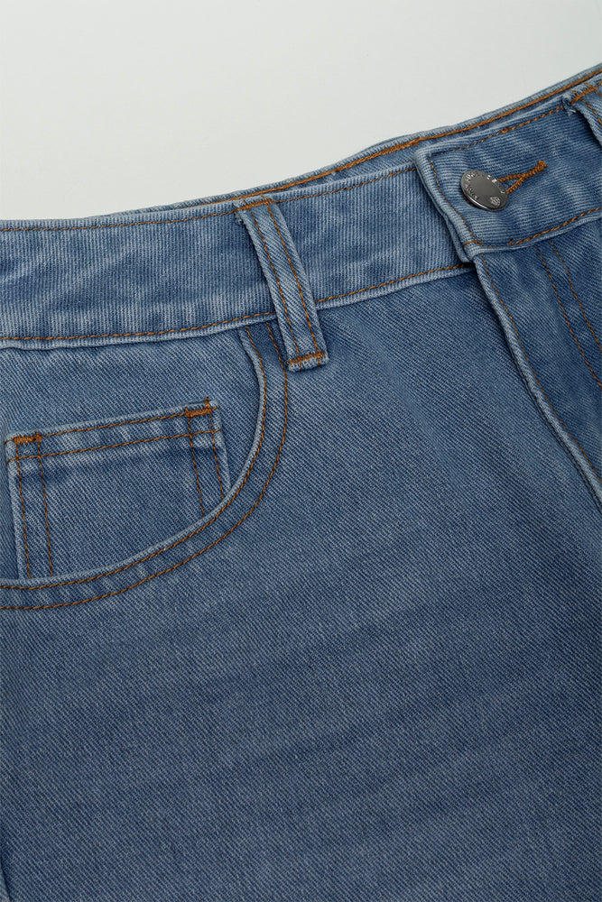 Denim Shorts Mid Blue (1)