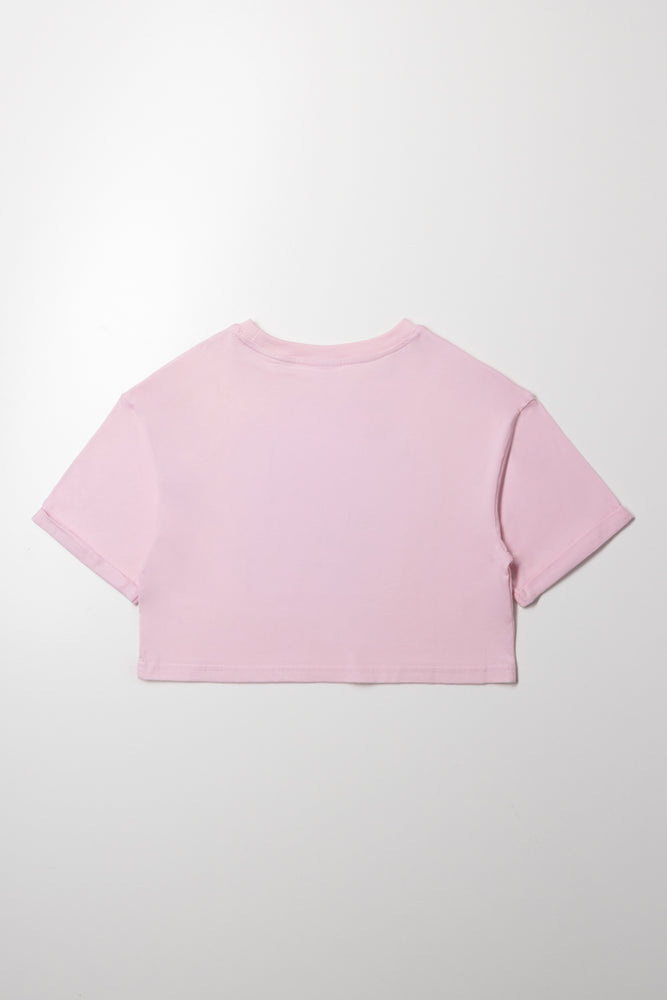 Stitch Boxy Crop Top Pink (2)