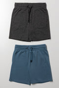2 Pack Shorts Blue And Dark Grey