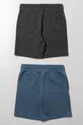 2 Pack Shorts Blue And Dark Grey (2)