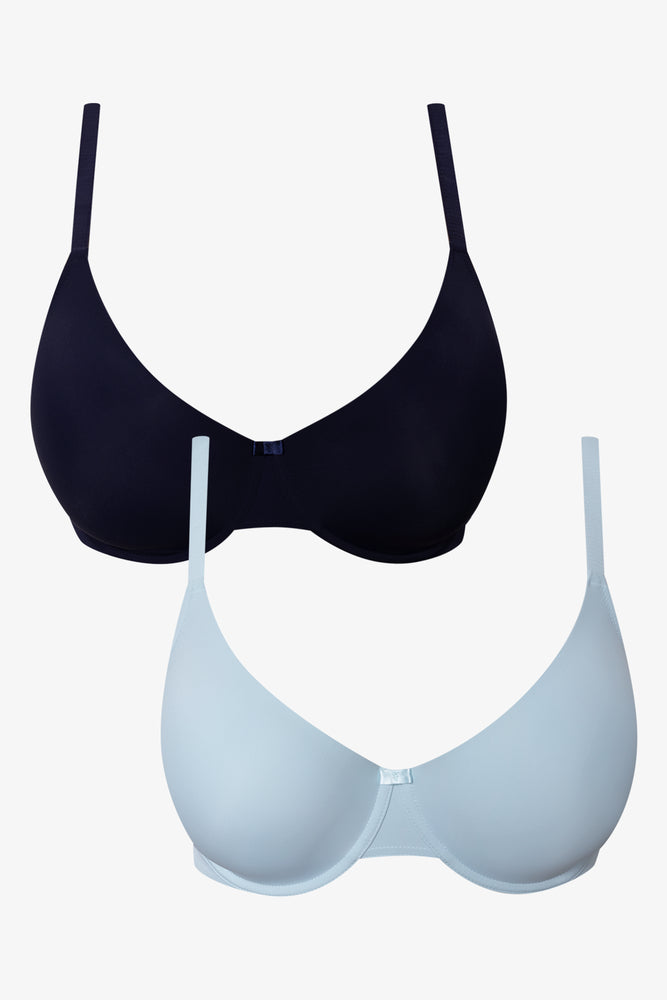 2 pack T-Shirt Bras Blue & Navy