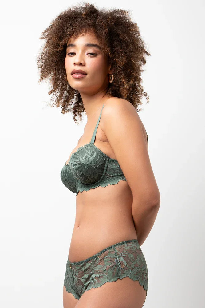 3 Pack Lace Boyleg Green And Natural (2)