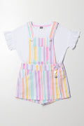 Stripe Skort Dungaree Multi