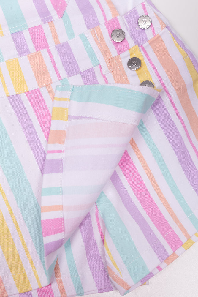 Stripe Skort Dungaree Multi (2)