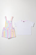 Stripe Skort Dungaree Multi (3)