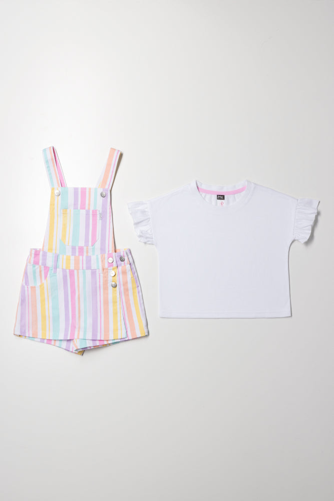 Stripe Skort Dungaree Multi (3)