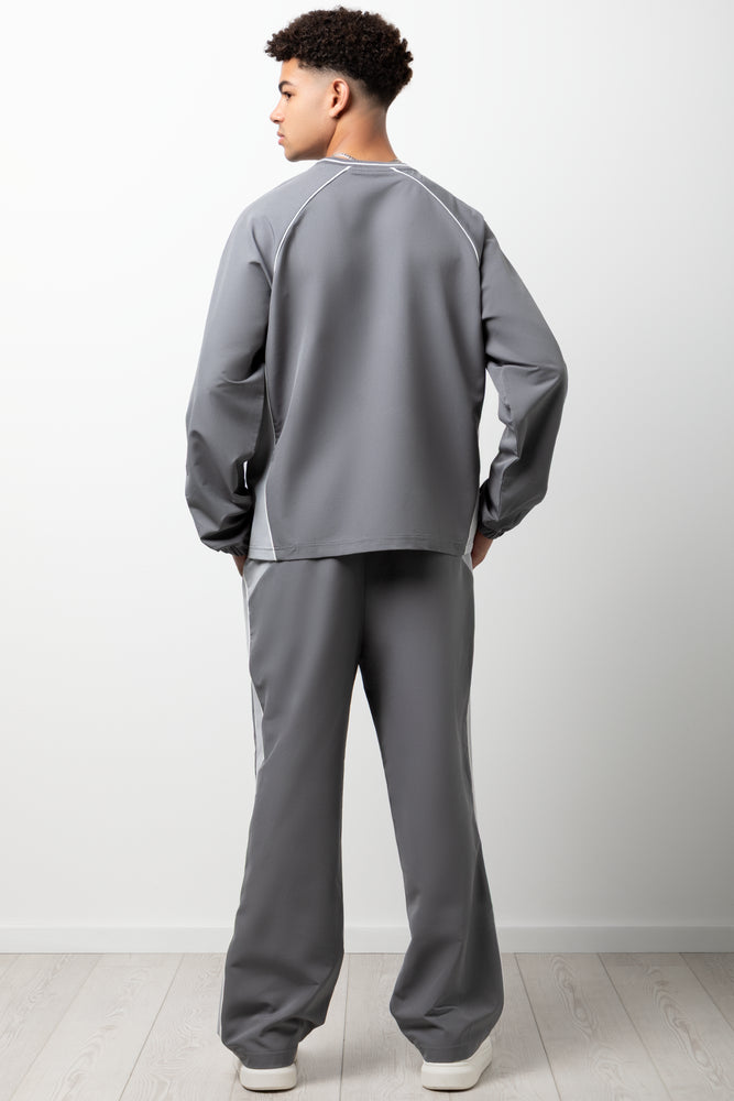 Straight Leg Trackpants Grey (2)