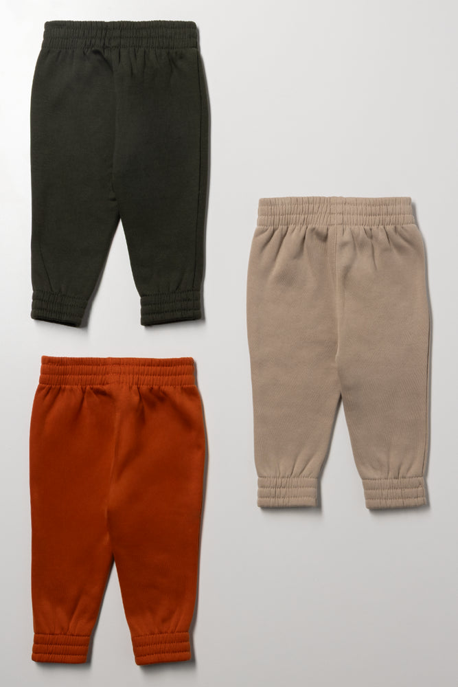 3 Pack Trackpants Green, Natural And Rust (2)