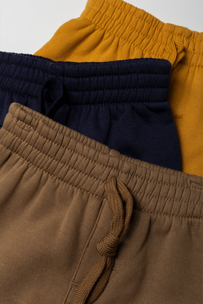 3 Pack Trackpants Natural, Navy And Yellow (1)