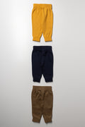 3 Pack Trackpants Natural, Navy And Yellow (2)