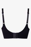 2 Pack Seamfree Lace Trim Padded Nursing Bras Black (3)