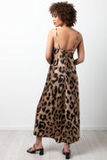 Animal Print Maxi Dress Brown (1)