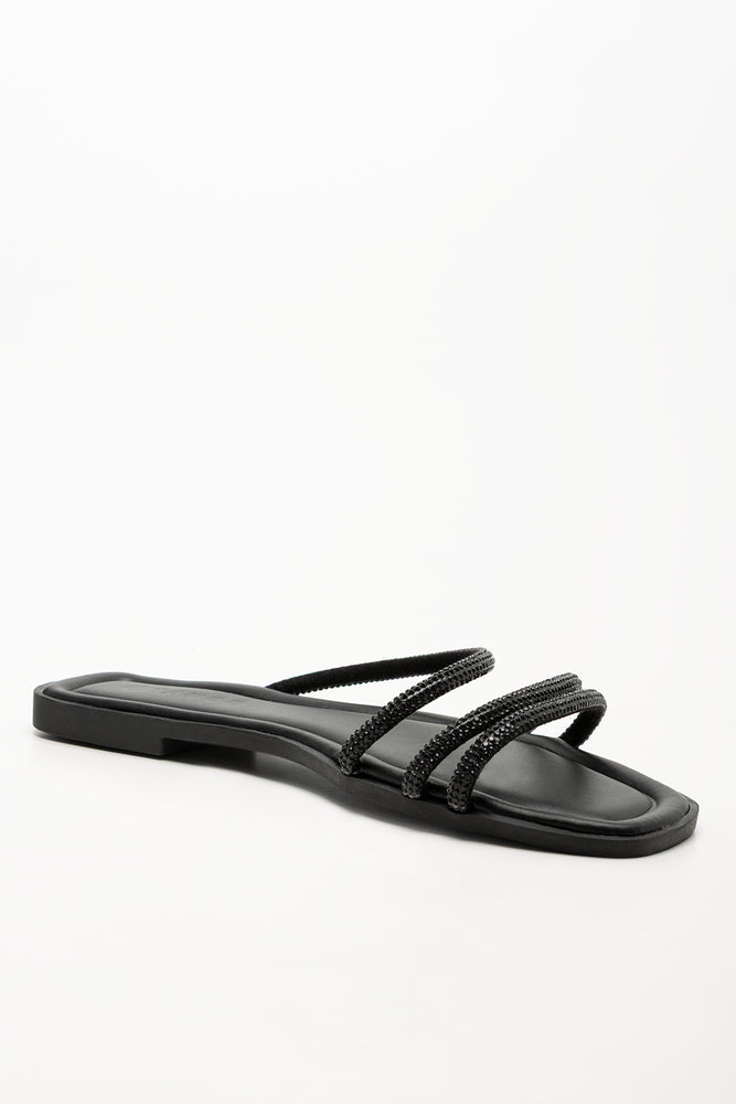 Diamante Sandals Black