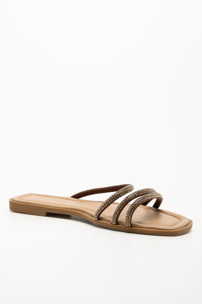 Diamante Sandals Natural