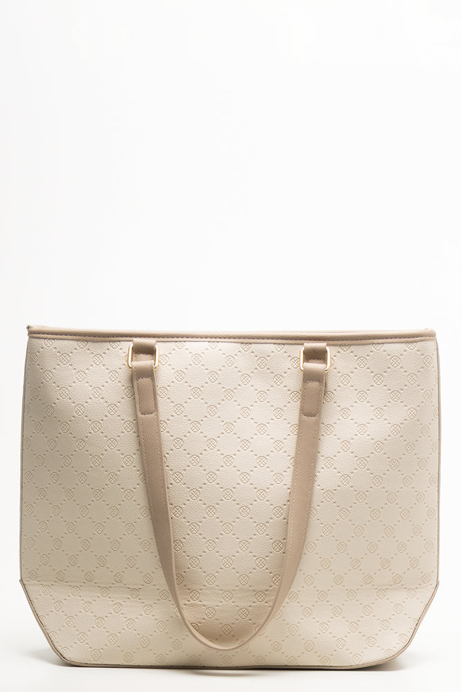 Embossed Tote Bag Natural