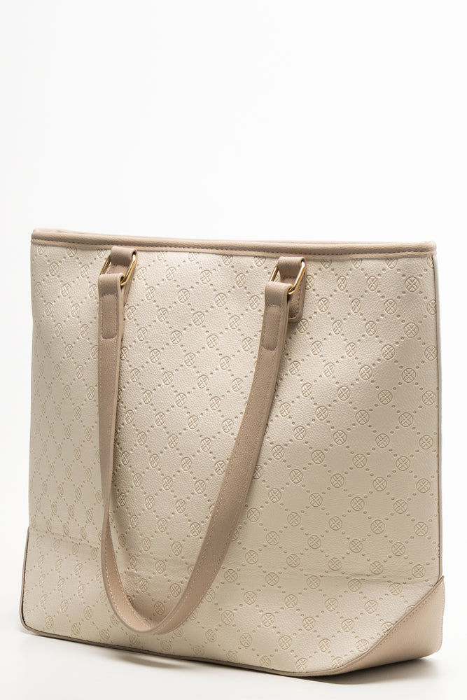 Embossed Tote Bag Natural