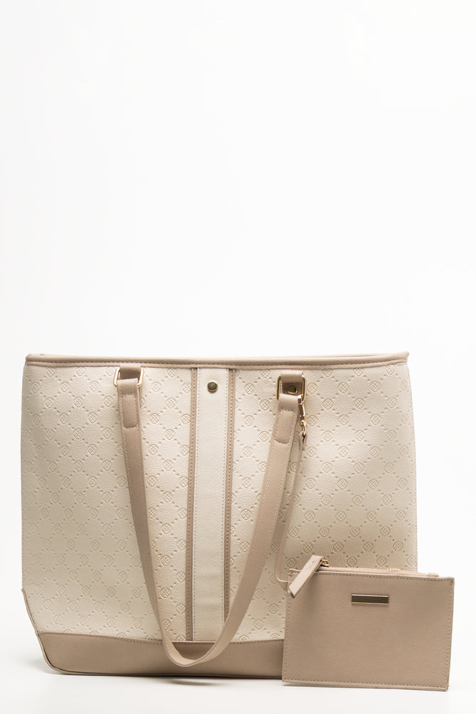 Embossed Tote Bag Natural (2)