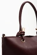 Knot Detail Tote Bag Burgundy (3)
