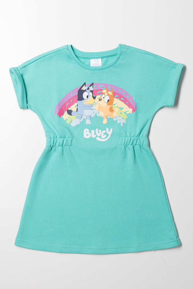 Bluey Turn Up Sleeve Dress Blue