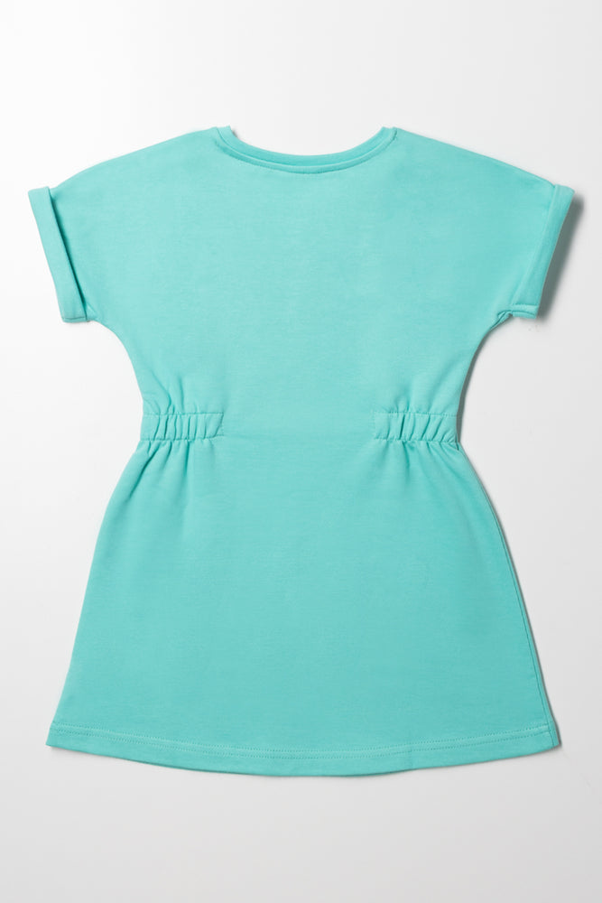 Bluey Turn Up Sleeve Dress Blue (2)