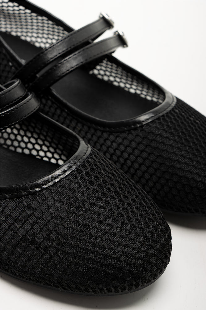 Mesh Mary-Jane Pump Black (2)