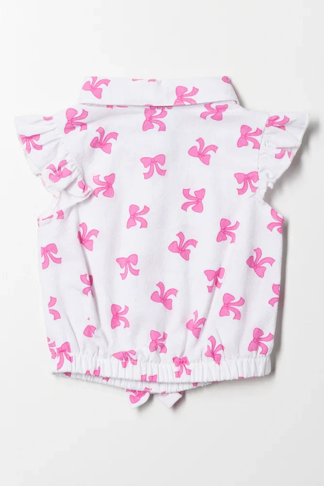 Front Tie Top White (2)