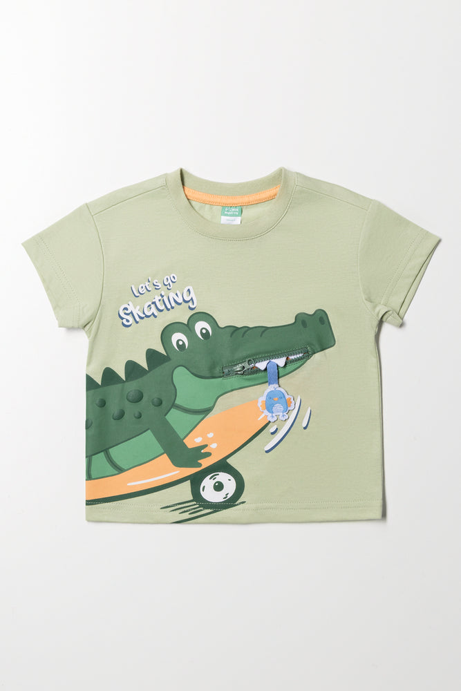 Crocodile Short Sleeve T-Shirt Green
