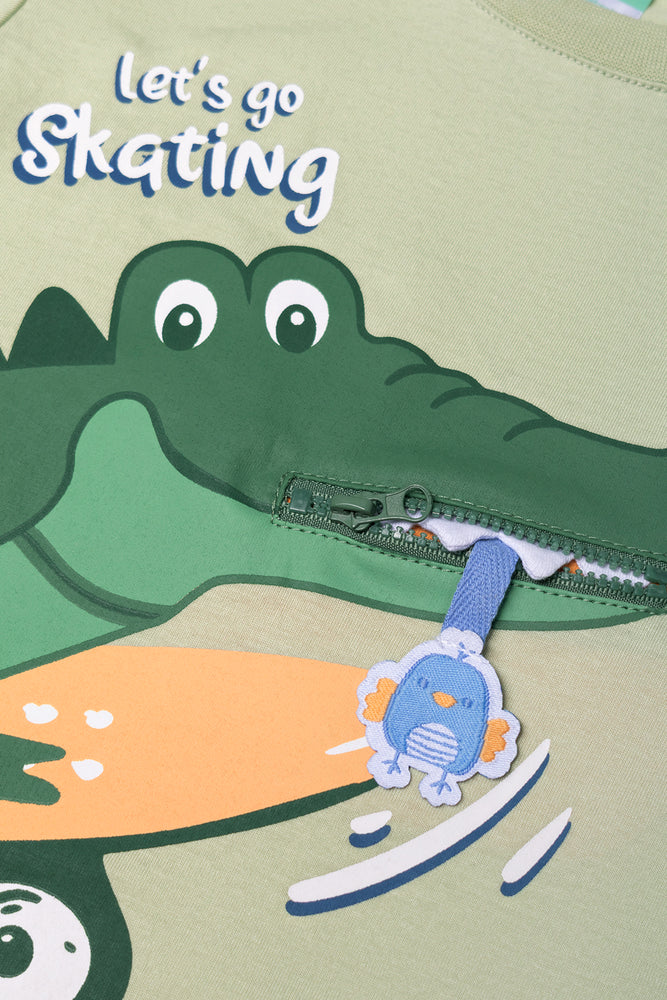 Crocodile Short Sleeve T-Shirt Green