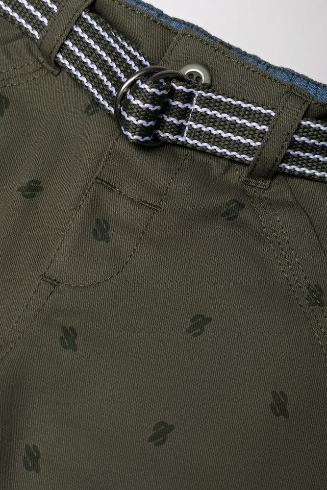 SHORTS CHINO WITH BELT FATIGUE (1)