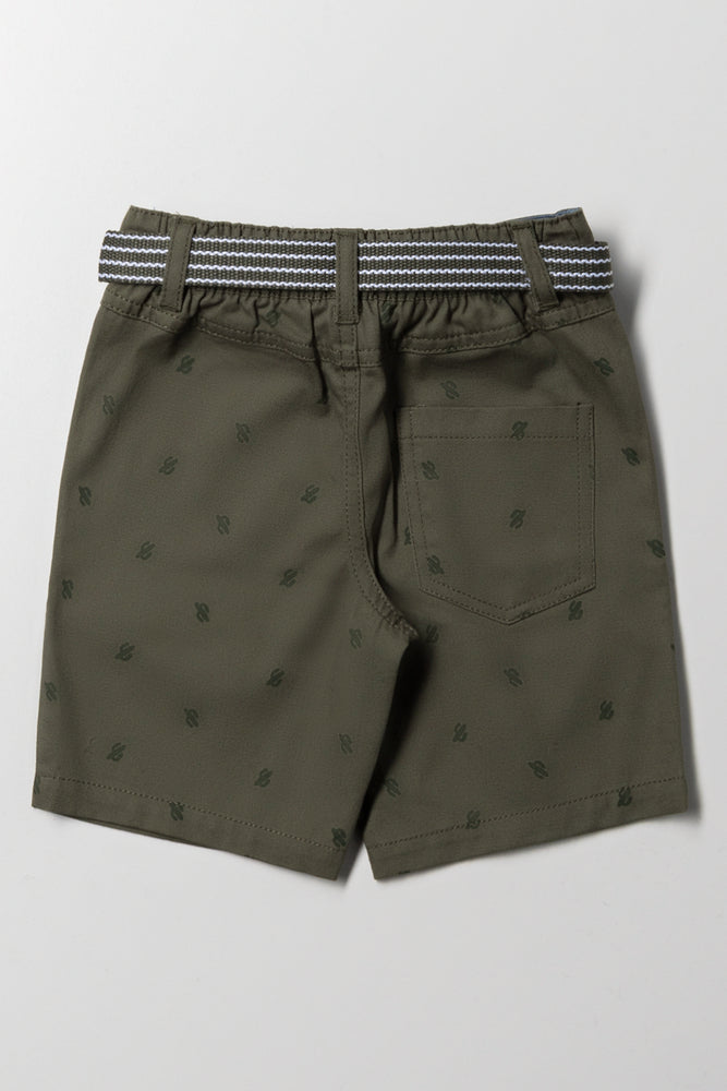SHORTS CHINO WITH BELT FATIGUE (2)