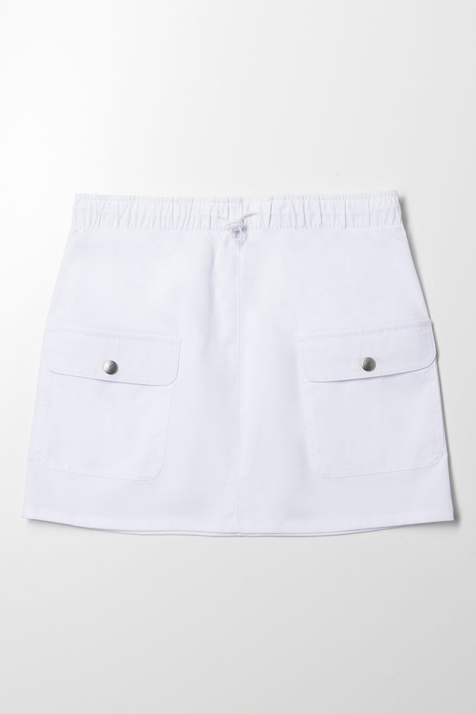 Cargo Skirt White