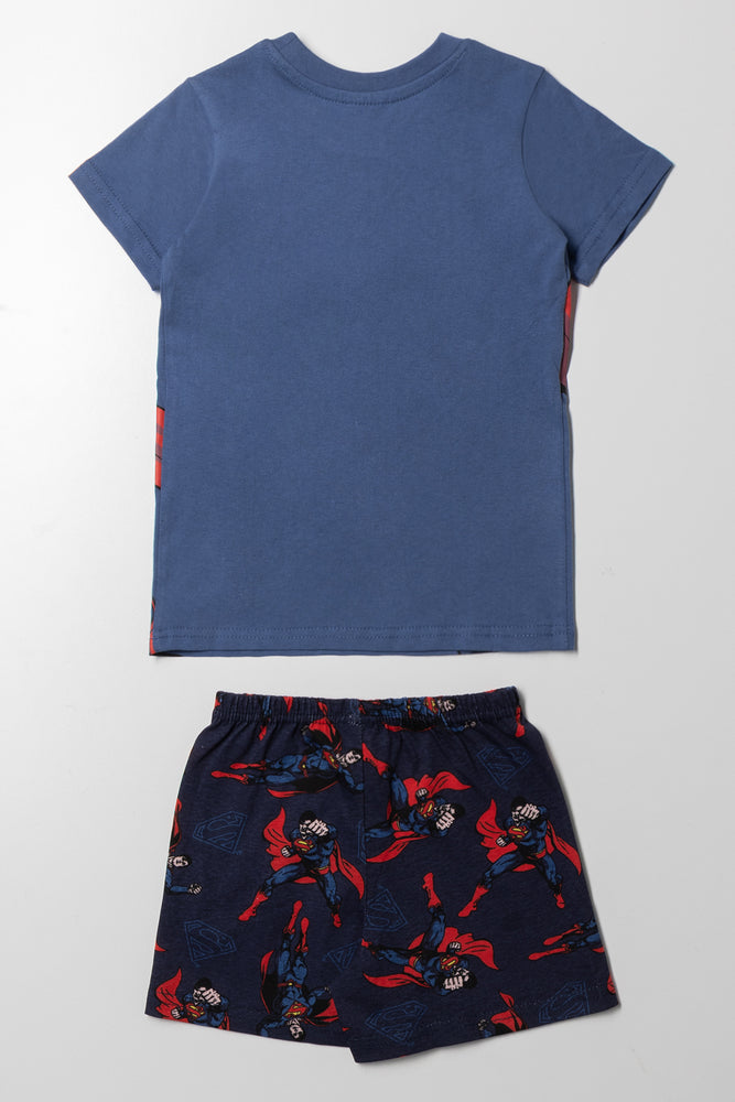 Superman Short Sleeve Pyjamas Navy (3)