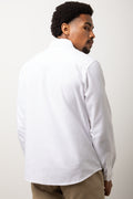 Long Sleeve Linen Blend Shirt White (2)