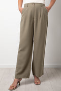 Wide Leg Tailored Pants Green (1)