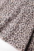 Animal Print Flare Denim Dress Brown (2)