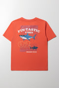 Shark T-Shirt Orange (2)
