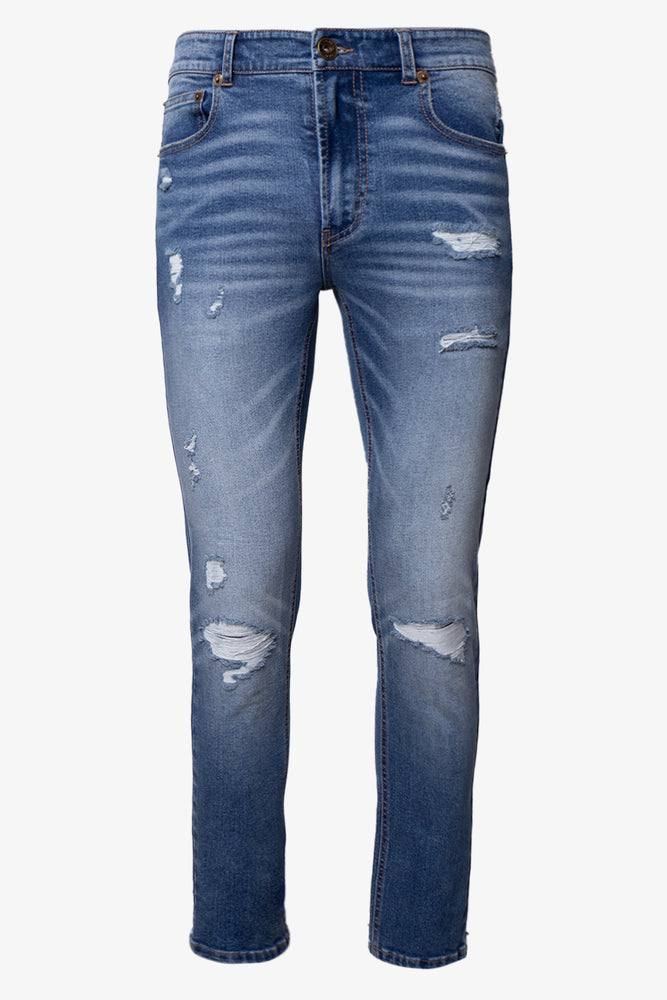 Ripped Skinny Denim Jeans Blue