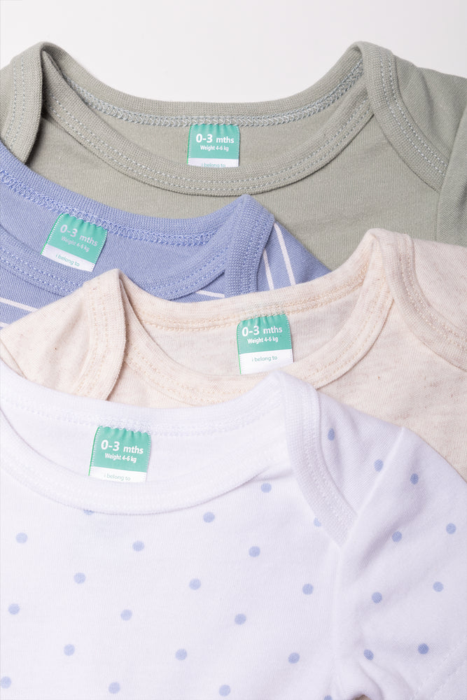 4 Pack Short Sleeve Vests Multicolour (1)