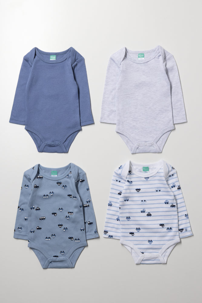 4 Pack Vests Blue
